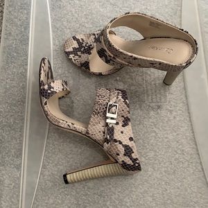 PRICE ⬇️ {Calvin Klein NWOT} Snakeskin heels.